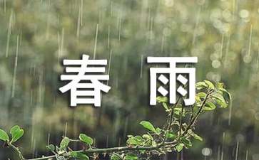 《春雨沙沙》中班教案